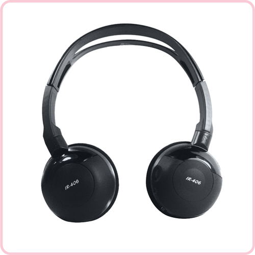 IR-406 Stereo Sound In car IR cordless headphone with adjustable headband